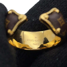 将图像加载到图库查看器中，LOUIS VUITTON Bague Nanogram Sweet Dream Ring Size L BrownM69608 Monogram Gold Plated
