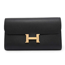 将图像加载到图库查看器中，HERMES Constance Long to Go Black Epsom
