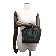 将图像加载到图库查看器中，CELINE Luggage shopper Black168243 Leather Size Nano
