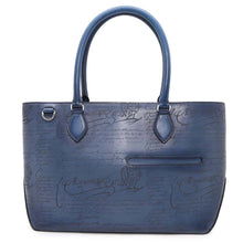 Load image into Gallery viewer, Berluti Calligraphy To Jules Handbag Blue Leather
