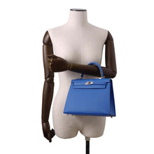 Load image into Gallery viewer, HERMES Kelly Sellier Blue france Epsom Size 25
