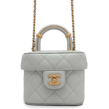 Load image into Gallery viewer, CHANEL Matelasse Chain Vanity Light BlueAS3973 Lambskin Size Small
