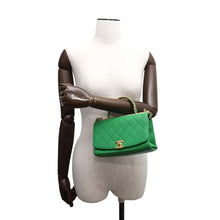 Load image into Gallery viewer, CHANEL Matelasse Top Handle 2WAY Green Lambskin
