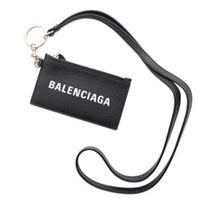 将图像加载到图库查看器中，BALENCIAGA Key Ring with Cash Card Case Black594548 Leather
