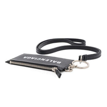 将图像加载到图库查看器中，BALENCIAGA Key Ring with Cash Card Case Black594548 Leather
