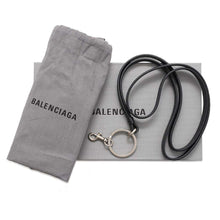 将图像加载到图库查看器中，BALENCIAGA Key Ring with Cash Card Case Black594548 Leather
