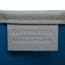 Load image into Gallery viewer, GOYARD Poitier Tote Bag Clairvoy White/Turquise Blue PVC Coated Canvas Calf Leather Size Mini
