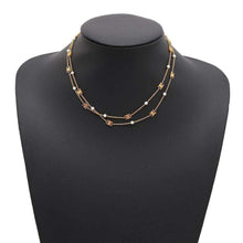 Load image into Gallery viewer, CELINE Les Perles Double Necklace Gold460PK6PRB.01GI Brass Faux Pearl
