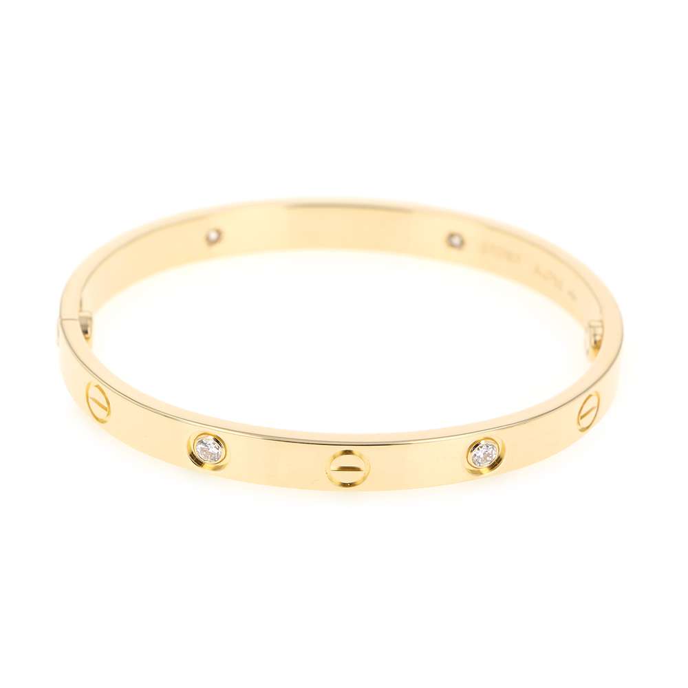 CARTIER Love breath half diamond Size 16B6035916 18K Yellow Gold