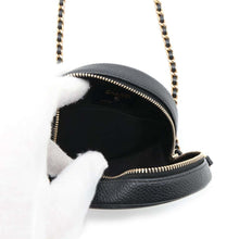 Load image into Gallery viewer, CHANEL CCFiligree Round ChainShoulder Bag BlackAP0365 Caviar Leather
