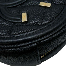 将图像加载到图库查看器中，CHANEL CCFiligree Round ChainShoulder Bag BlackAP0365 Caviar Leather
