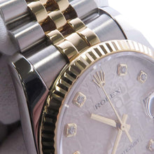 将图像加载到图库查看器中，ROLEX Datejust W36mm Stainless Steel K18YG Silver/Con Pewter Dial116233G
