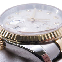 将图像加载到图库查看器中，ROLEX Datejust W36mm Stainless Steel K18YG Silver/Con Pewter Dial116233G
