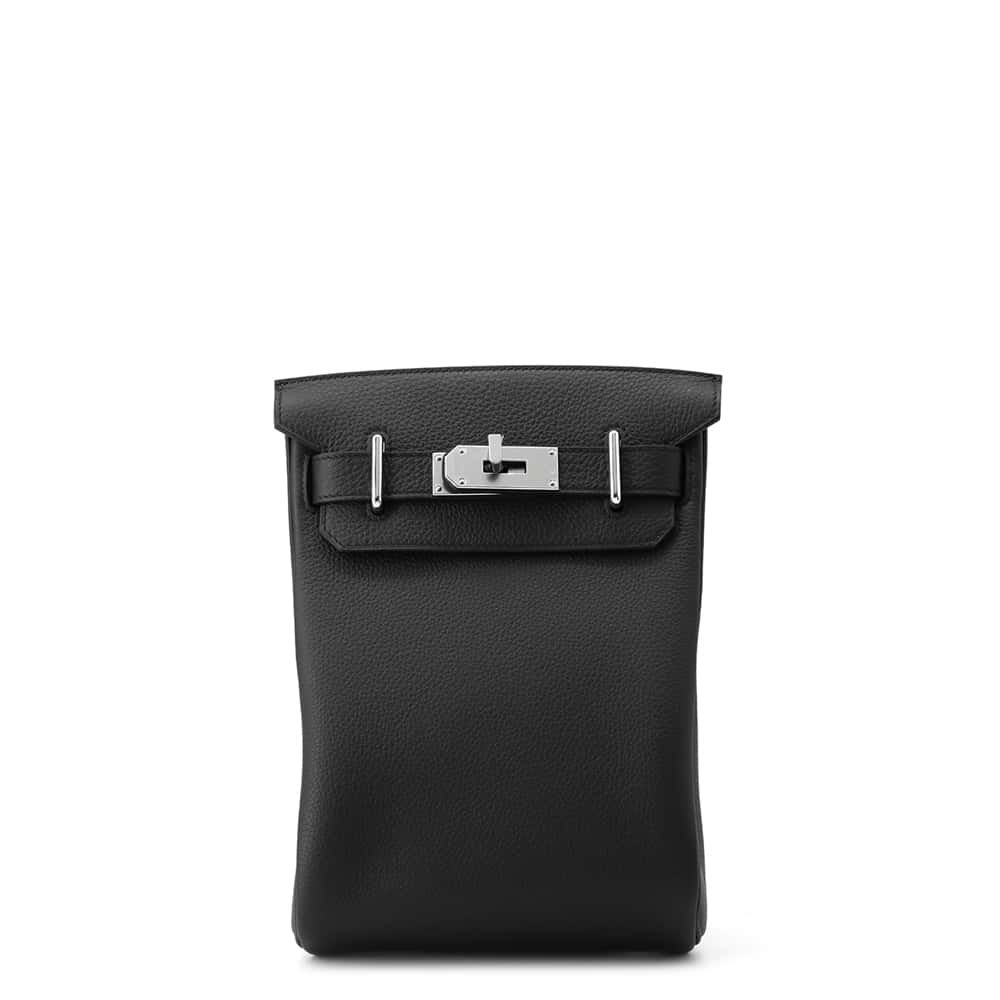 HERMES kelly akkad Black Togo Leather Size PM