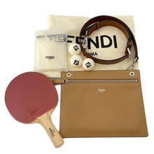 将图像加载到图库查看器中，FENDI Peekaboo I See You Table Tennis Feature Brown7VA551 Leather Size Medium
