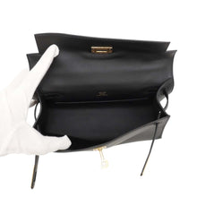 将图像加载到图库查看器中，HERMES PochetteKelly Black Swift Leather Size 22
