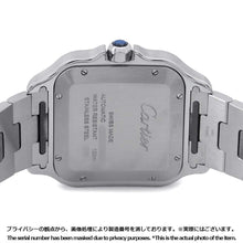 将图像加载到图库查看器中，CARTIER Santos de Cartier watch W39.8mm Stainless Steel PVD Blue DialWSSA0048
