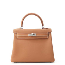 Load image into Gallery viewer, HERMES Kelly Retourne Gold Togo Leather Size 25
