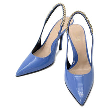 将图像加载到图库查看器中，GUCCI Slingback Pumps Blue783821 Patent Leather Size 35 1/2
