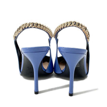 Load image into Gallery viewer, GUCCI Slingback Pumps Blue783821 Patent Leather Size 35 1/2
