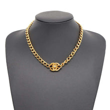 Load image into Gallery viewer, CHANEL CC Logo Turnlock Choker Gold Metal
