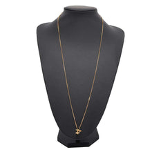 将图像加载到图库查看器中，SAINT LAURENT PARIS Monogram Twist Necklace Gold Metal
