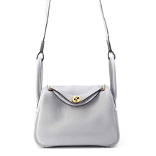 Load image into Gallery viewer, HERMES Lindy Blue Gacier Taurillon Clemence Size Mini
