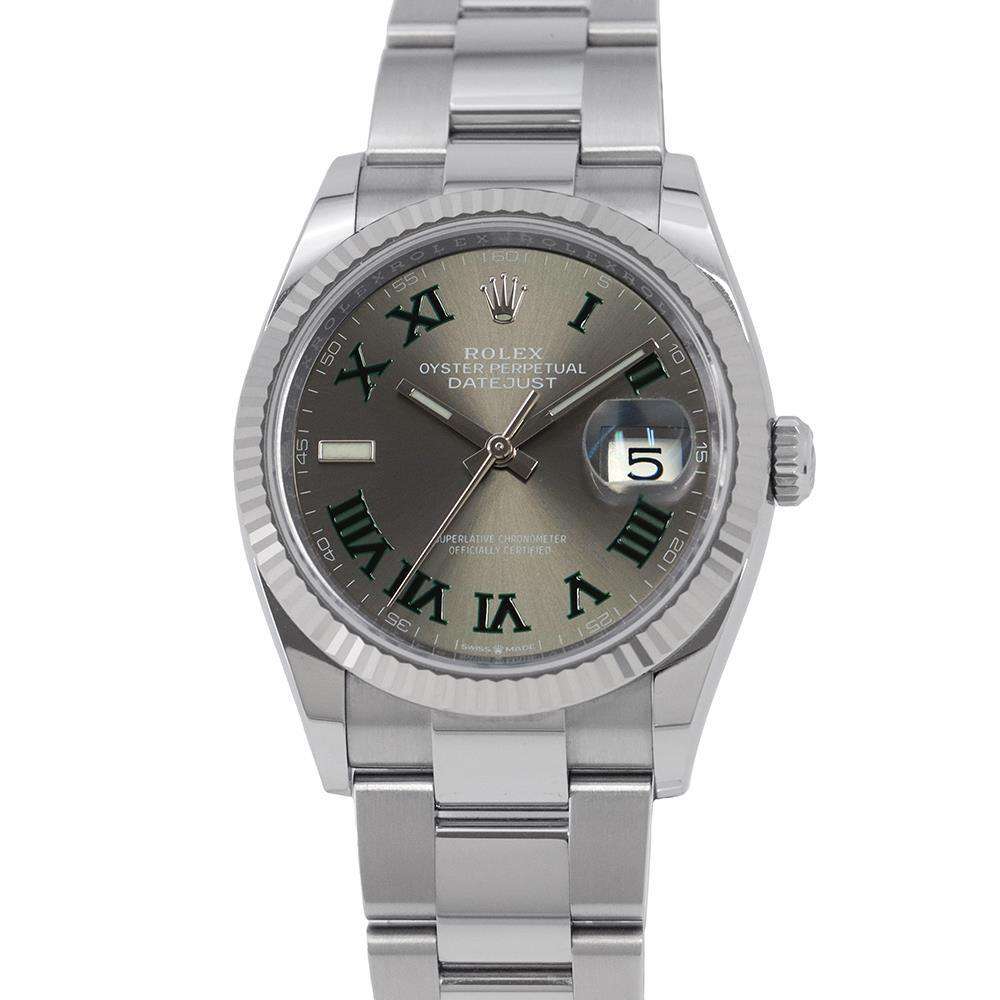 ROLEX Datejust W36mm Stainless Steel K18WG Slate Dial126234