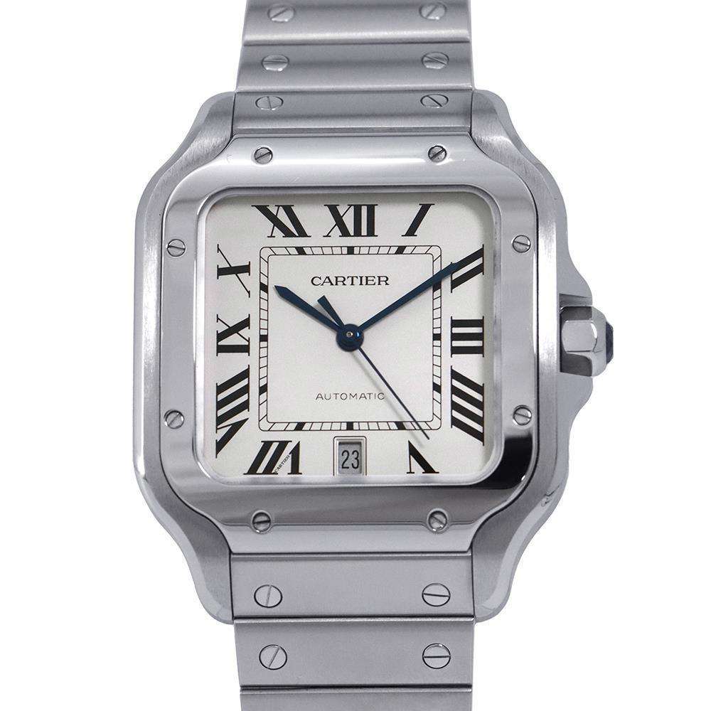 CARTIER Santos de Cartier LM W39.8mm Stainless Steel Silver DialWSSA0018