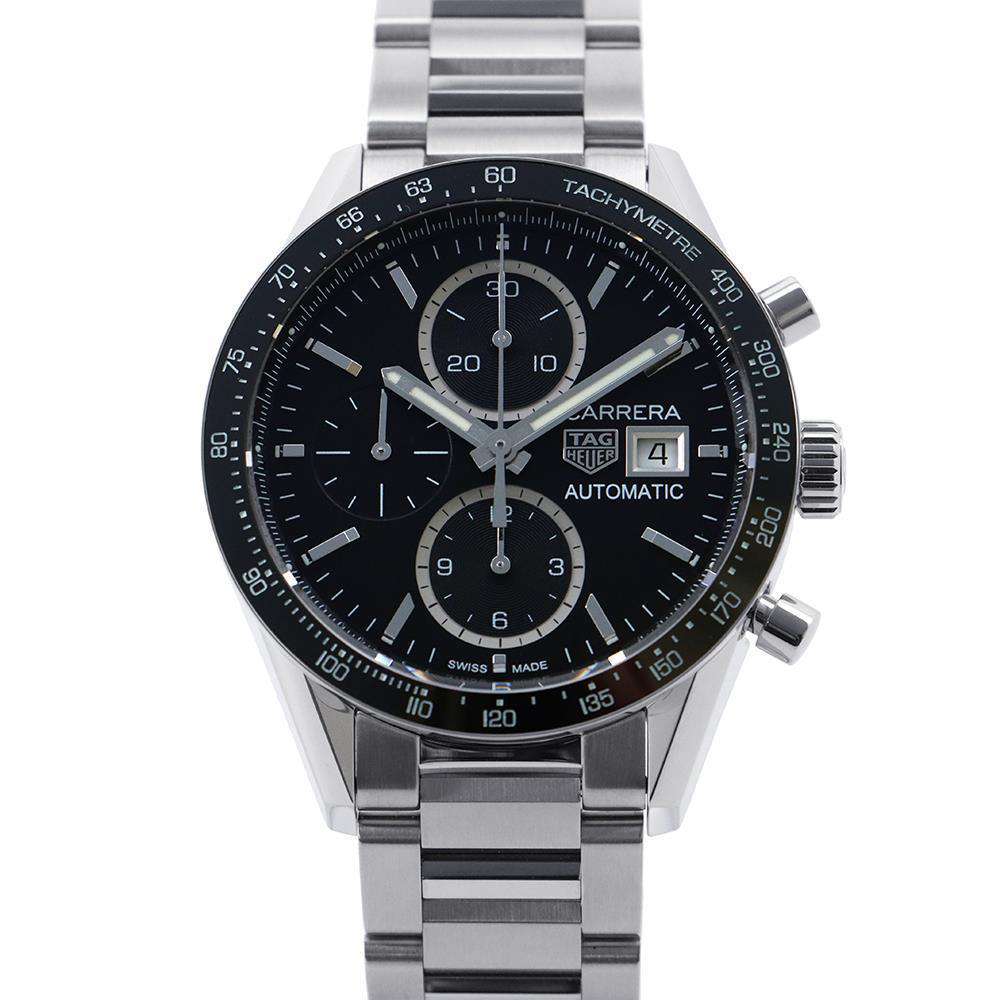 TAG HEUER Carrera Caliber 16 Chronograph W41mm Stainless Steel Black DialCV201AJ.BA0715