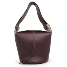 将图像加载到图库查看器中，BURBERRY Bucket Shoulder Bag Bordeaux4075891 Leather Size Medium
