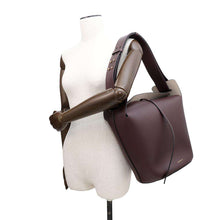 Load image into Gallery viewer, BURBERRY Bucket Shoulder Bag Bordeaux4075891 Leather Size Medium
