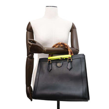 Load image into Gallery viewer, GUCCI Diana Bamboo 2wayHandbag Black655658 Leather Size Medium
