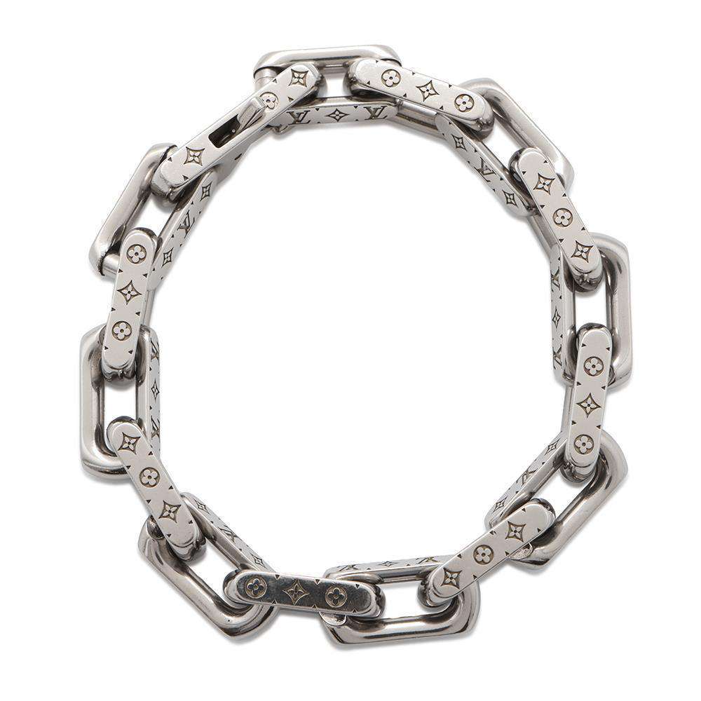 LOUIS VUITTON Bracelet・Chain Monogram Size L SilverM00309 Metal