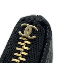 Load image into Gallery viewer, CHANEL Matelasse CC Logo Flat Pouch BlackAP3525 Caviar Leather
