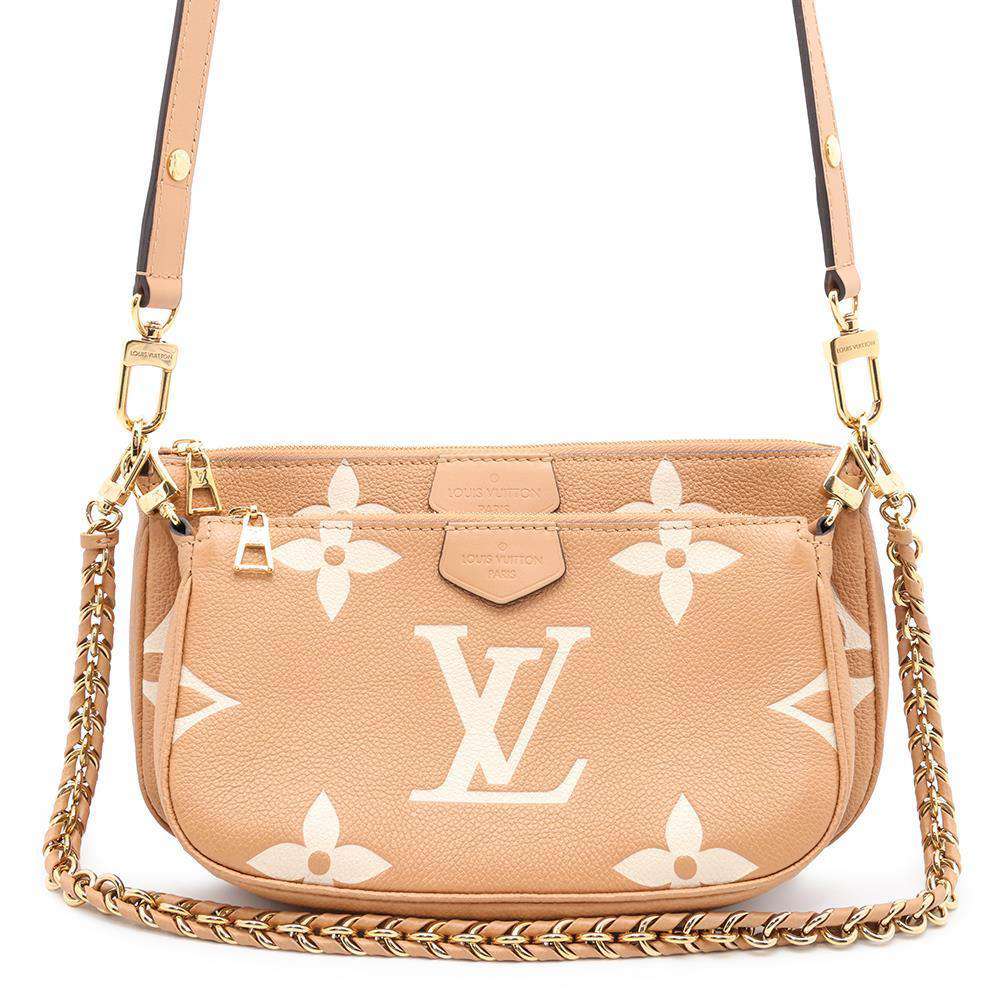 LOUIS VUITTON Multi Pochette Accessoires Arizona/BeigeM45983 Monogram Empreinte Leather