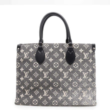 将图像加载到图库查看器中，LOUIS VUITTON Onthego Noir/WhiteM46448 Monogram・Jacquard Denim Size MM
