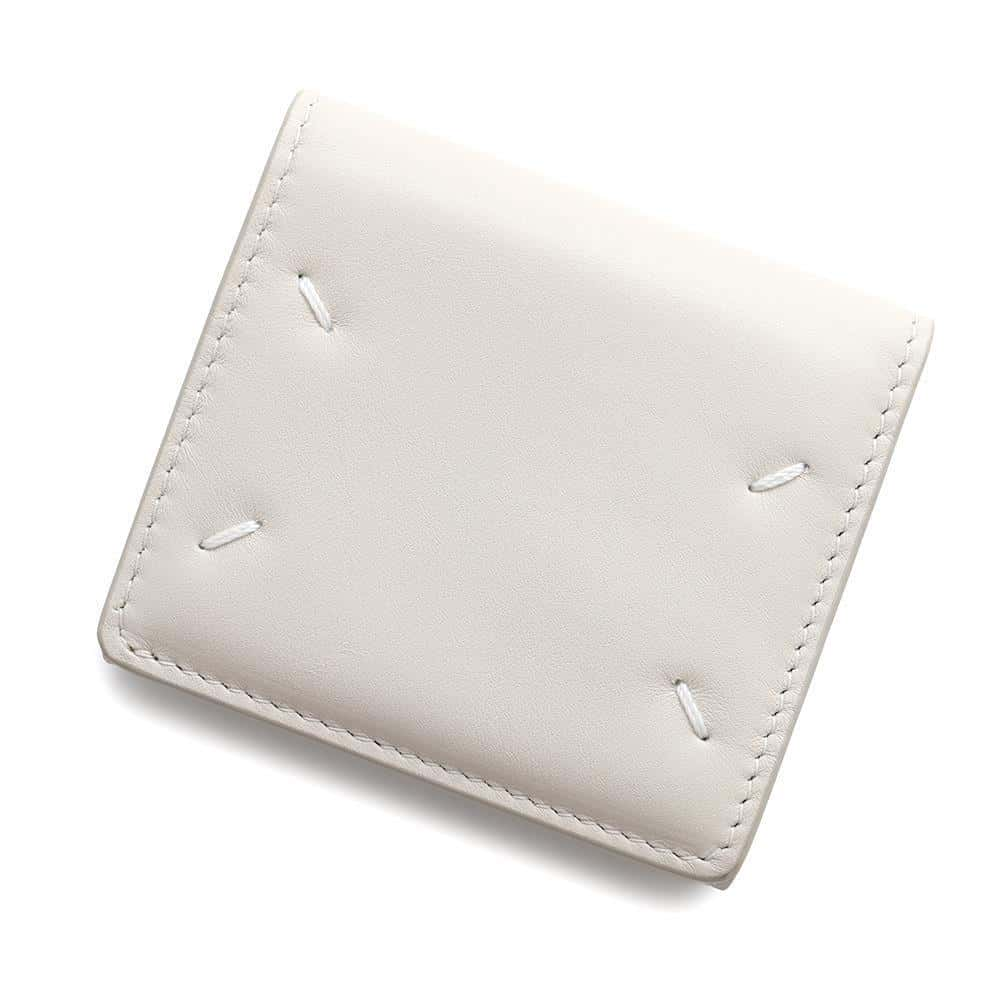 Maison Margiela Maison Margiela 4-Stitch Tri-Fold Compact Wallet WhiteS56UI0150 Leather