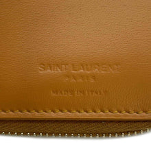 将图像加载到图库查看器中，SAINT LAURENT PARIS Logo Bifold Wallet Yellow562796 Leather
