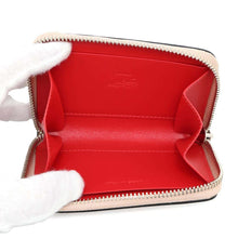 将图像加载到图库查看器中，Christian Louboutin Panettone Studded Coin Purse Jasmin Flower3175223 Leather
