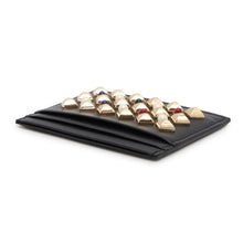 Load image into Gallery viewer, Christian Louboutin Studded Bijoux Card Case Black Leather
