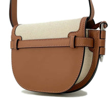 将图像加载到图库查看器中，LOEWE Gate Shoulder Bag Beige/Brown Canvas Leather Size Mini
