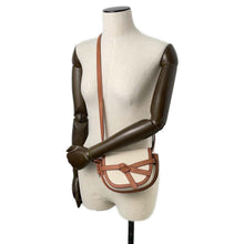 Load image into Gallery viewer, LOEWE Gate Shoulder Bag Beige/Brown Canvas Leather Size Mini
