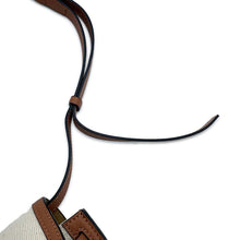 Load image into Gallery viewer, LOEWE Gate Shoulder Bag Beige/Brown Canvas Leather Size Mini
