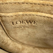 将图像加载到图库查看器中，LOEWE Gate Shoulder Bag Beige/Brown Canvas Leather Size Mini
