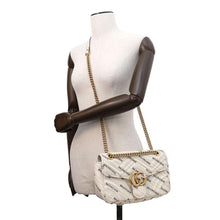 Load image into Gallery viewer, GUCCI GG Marmont Shoulder Bag Hacker Project White443497 Leather
