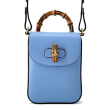 Load image into Gallery viewer, GUCCI Bamboo 2WAY Backpack Light Blue702106 Leather
