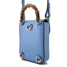 Load image into Gallery viewer, GUCCI Bamboo 2WAY Backpack Light Blue702106 Leather
