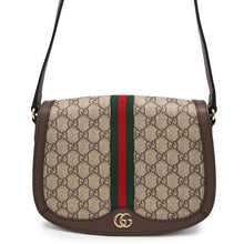 Load image into Gallery viewer, GUCCI Ophidia GG Supreme Shoulder Bag Beige/Brown601044 PVC Leather Size Small
