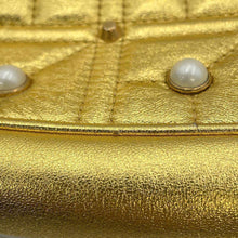 Load image into Gallery viewer, GUCCI GG Marmont Pearl Logo Shoulder Bag Gold447632 Leather Faux Pearl
